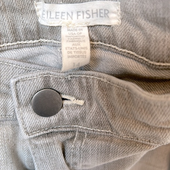 EILEEN FISHER grey denim jeans size 14 - Picture 3 of 4